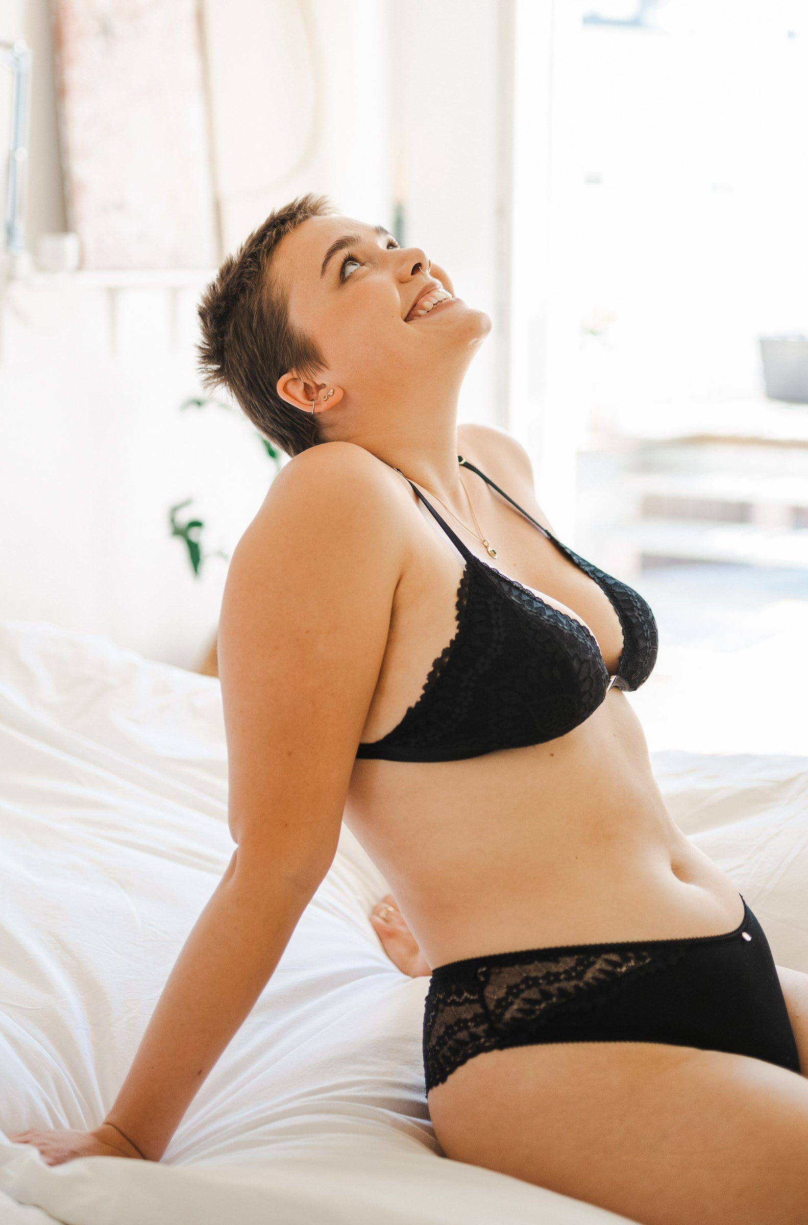 sexy underwear women schwarze Spitze Dessous fair produziert