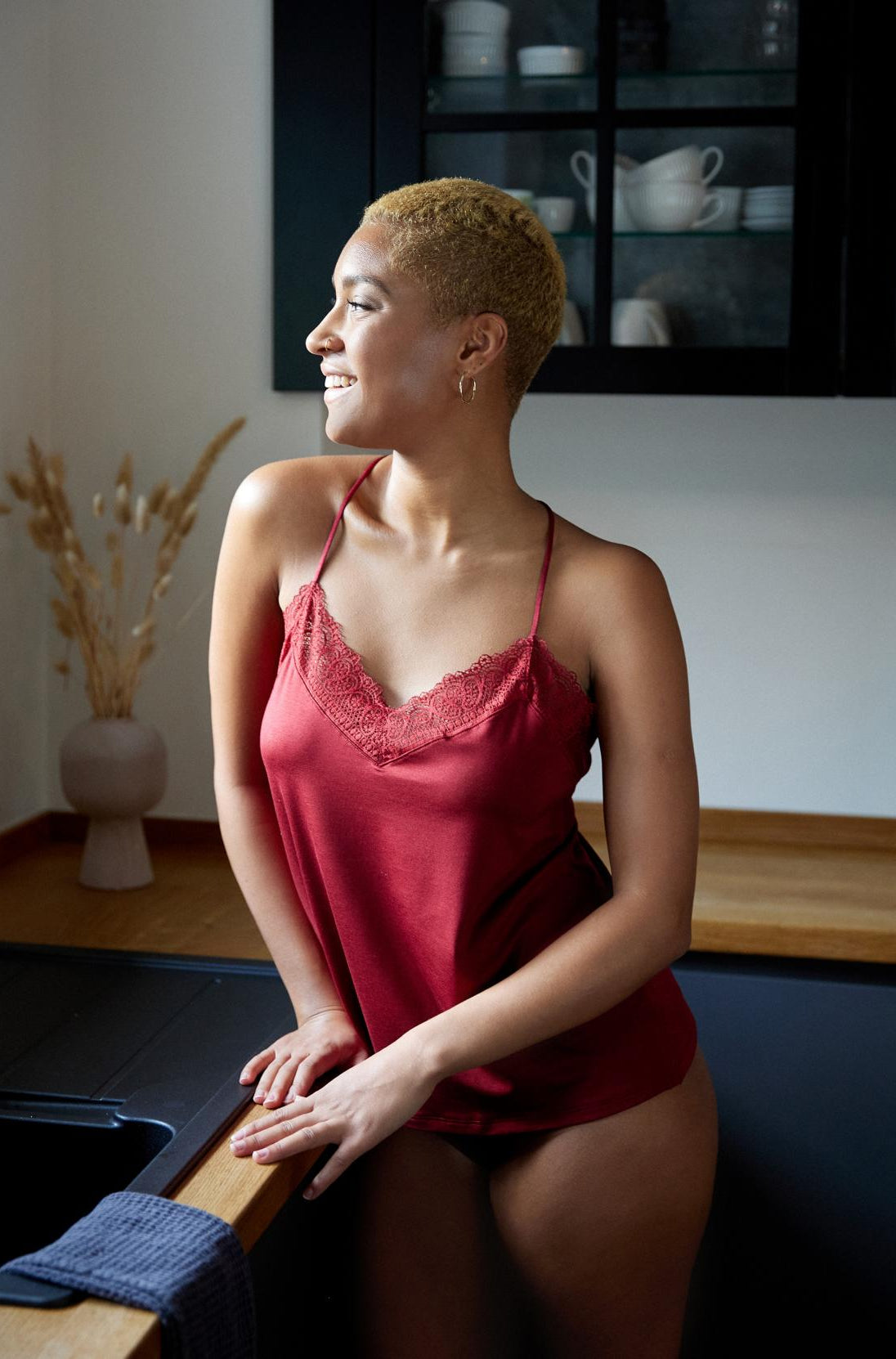 Dessous Camisole Oberteil in rot für Sie als Weihnachtsgeschenk