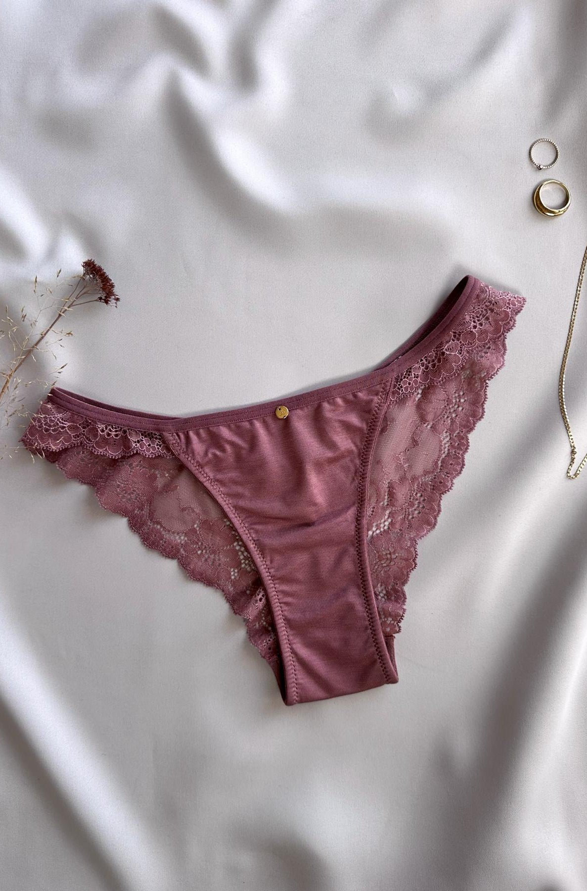 coffee rose Slip aus Tencel und Spitze fair nachhaltig