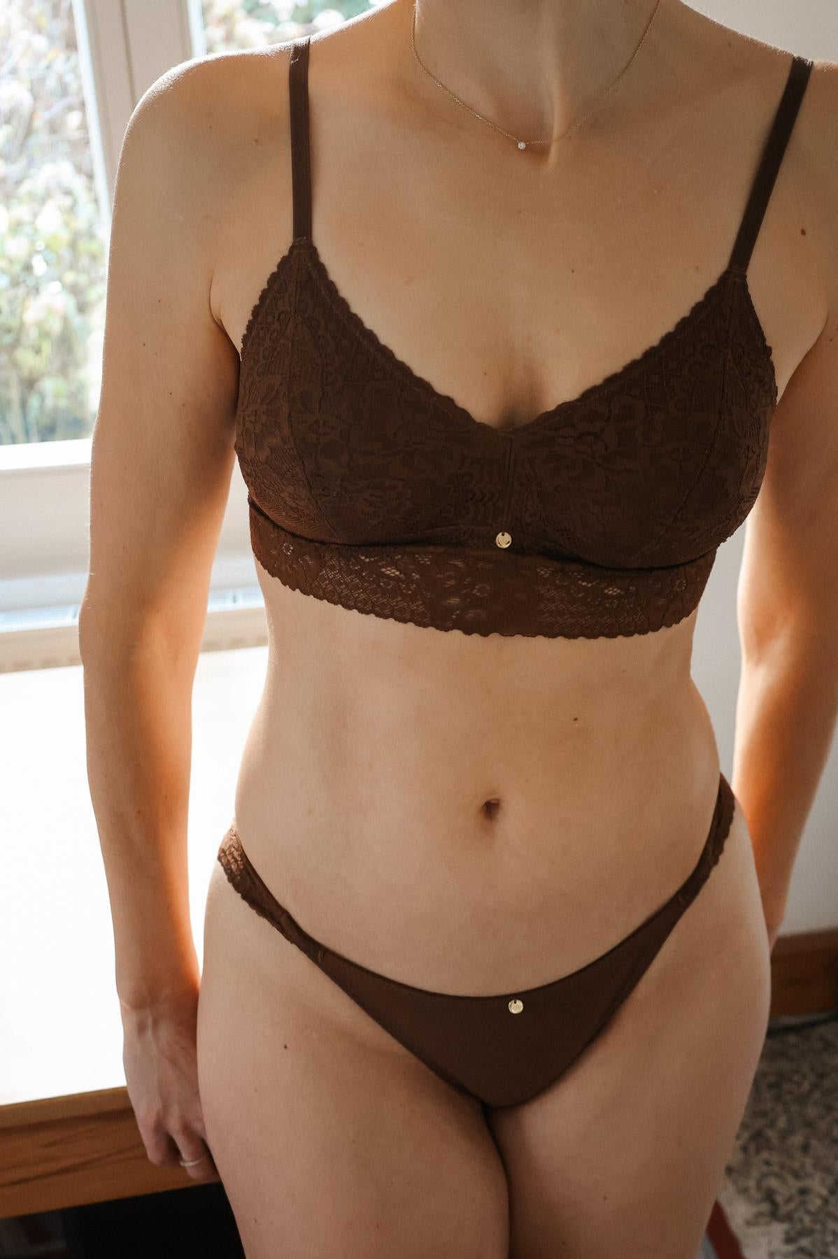 BH mit Pads von Coco Malou gepaddetes Bralette in warmen Brauntönen