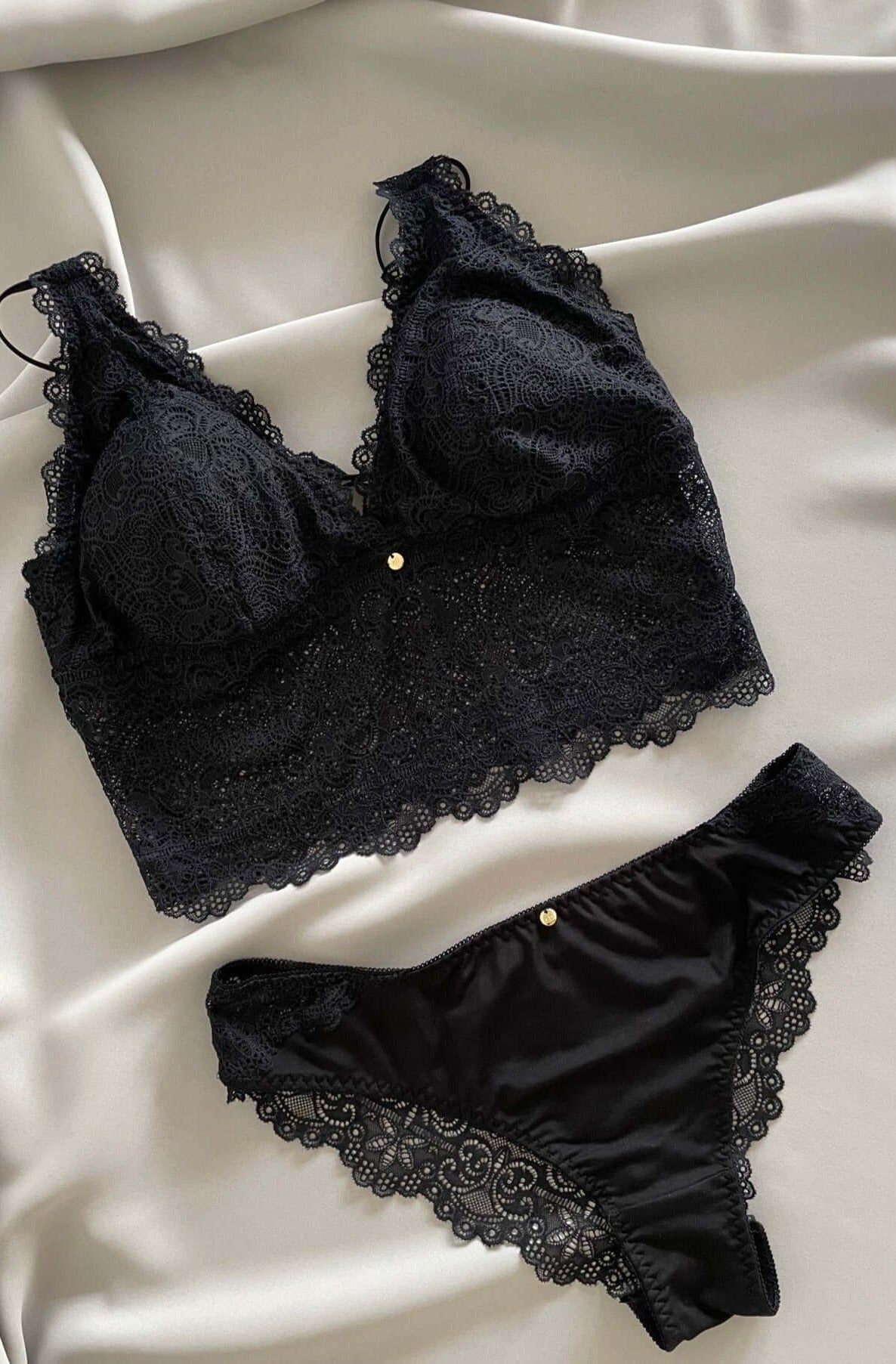 Spitzenunterwäsche Set Johane Tencel recycelt Spitze Dessous