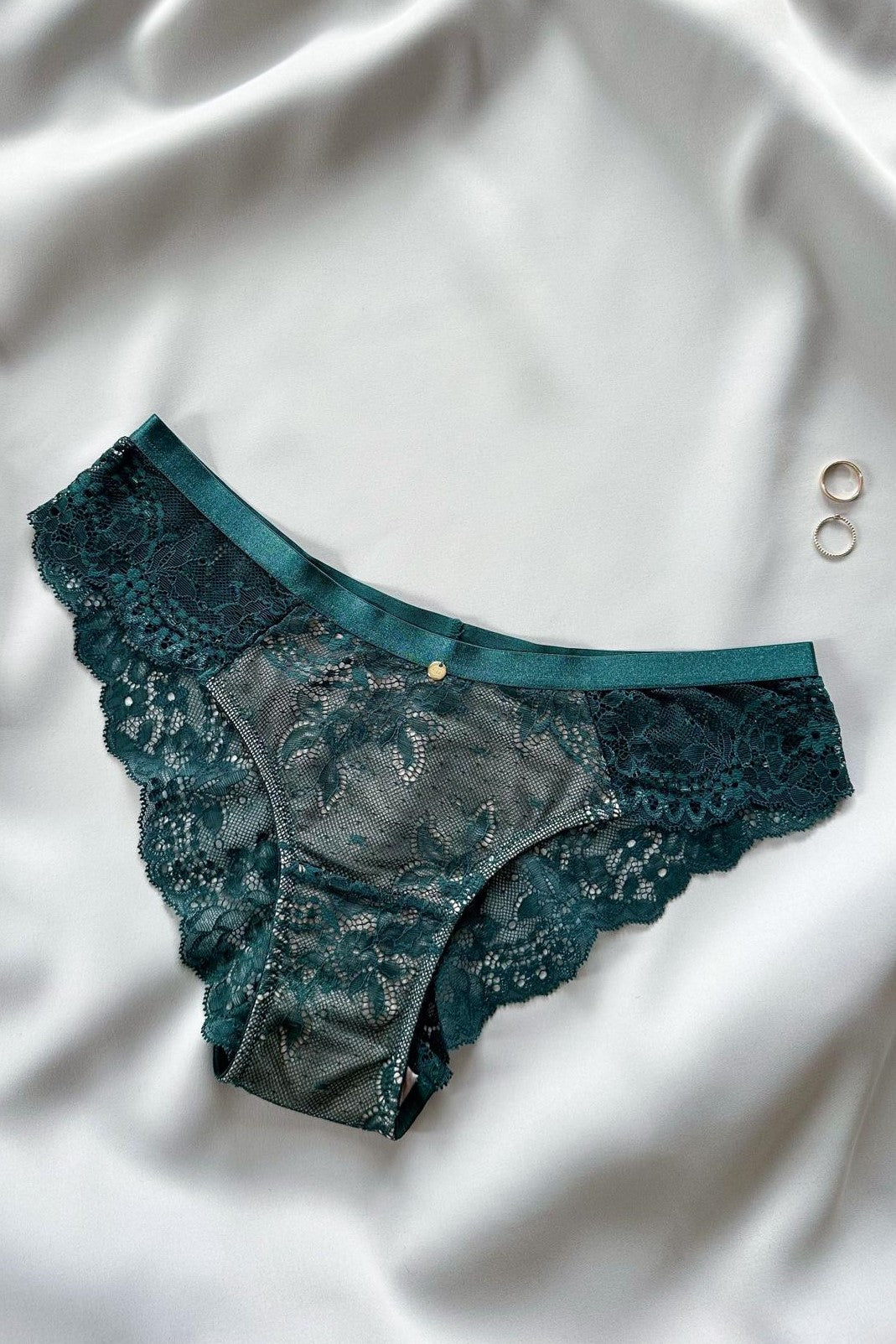 Spitzen-Slip dunkelgrün edel von Coco Malou