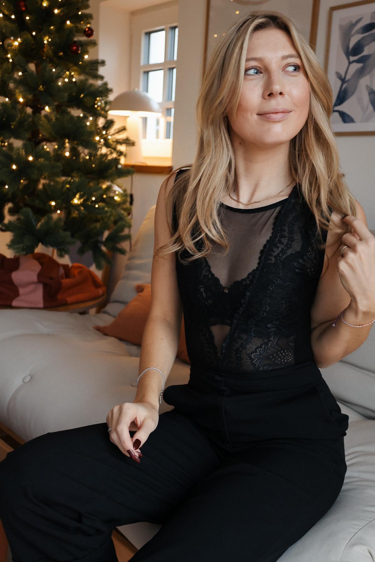 edler Body mit tiefem Dekolletee Geschenkidee Freundin Frau nachhaltige Dessous