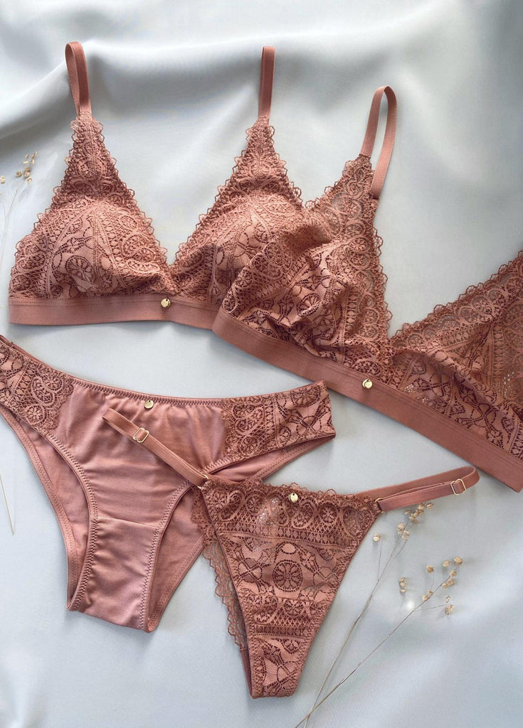 sustainable underwear lingerie für Frauen apricot nude rose