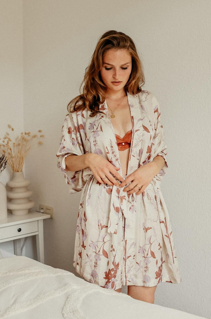 Kimono fair fashion Morgenmantel Coco Malou bequem sanfter Fall